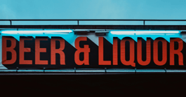 Beer and liquor store sign