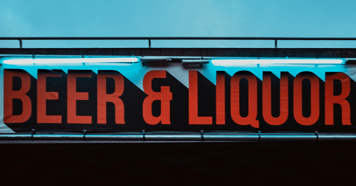 Beer and liquor store sign