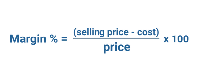 POSN Grocery Guide - Margin Percentage Equation