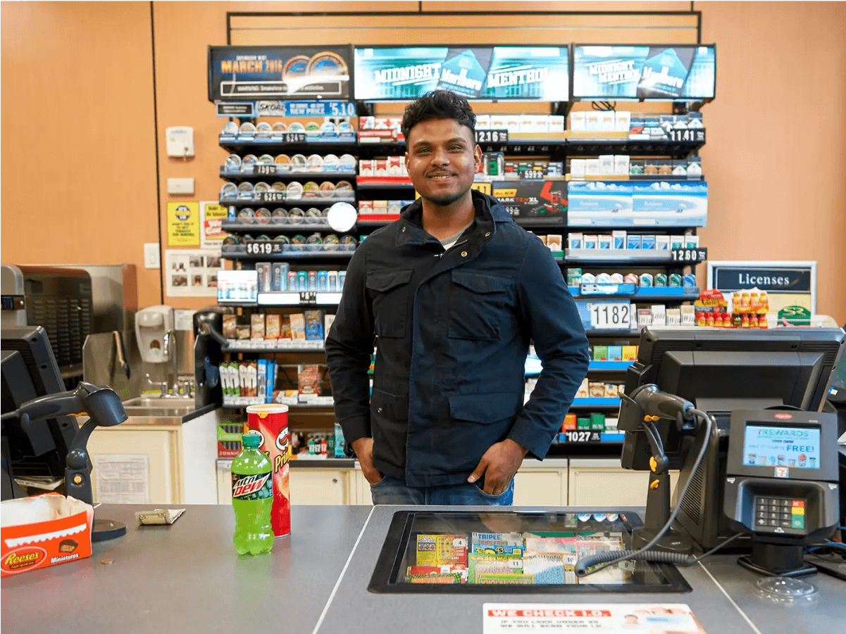 man-at-counter